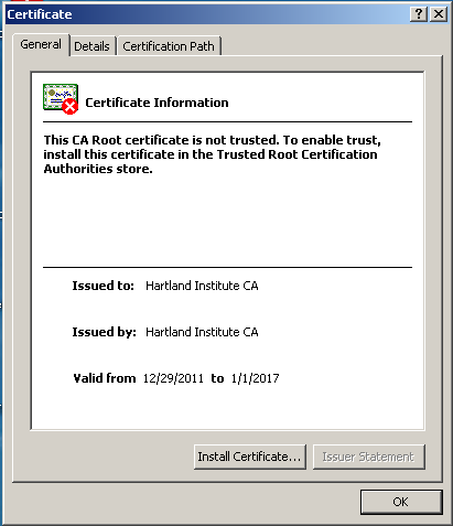 WinXP-OS Certificate Install Screen Shot