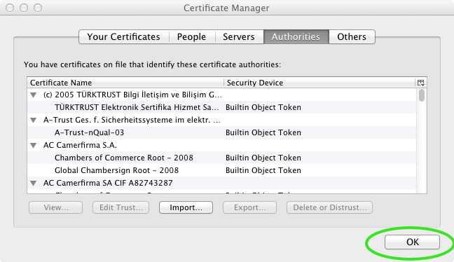 FireFox Certificate Install Screen Shot